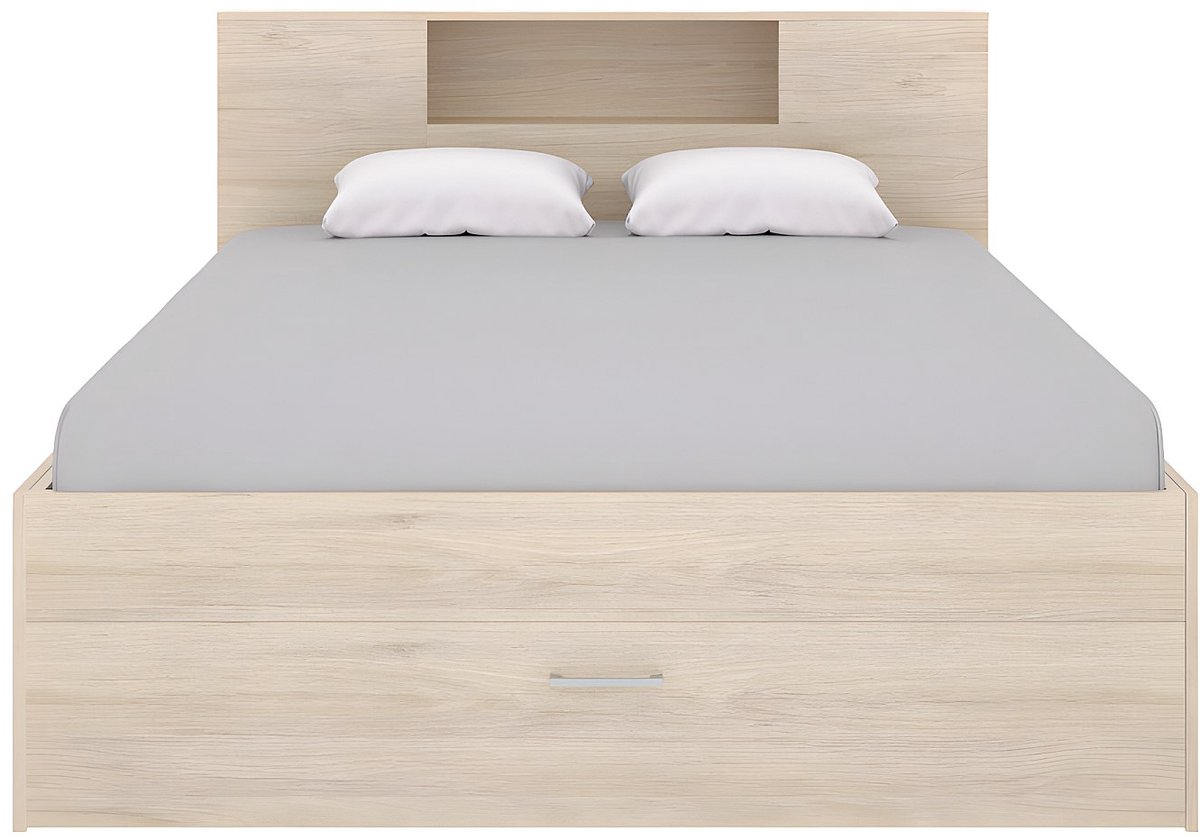 Vente-unique Bedframe hout natuurlijk licht 160 x 200 cm