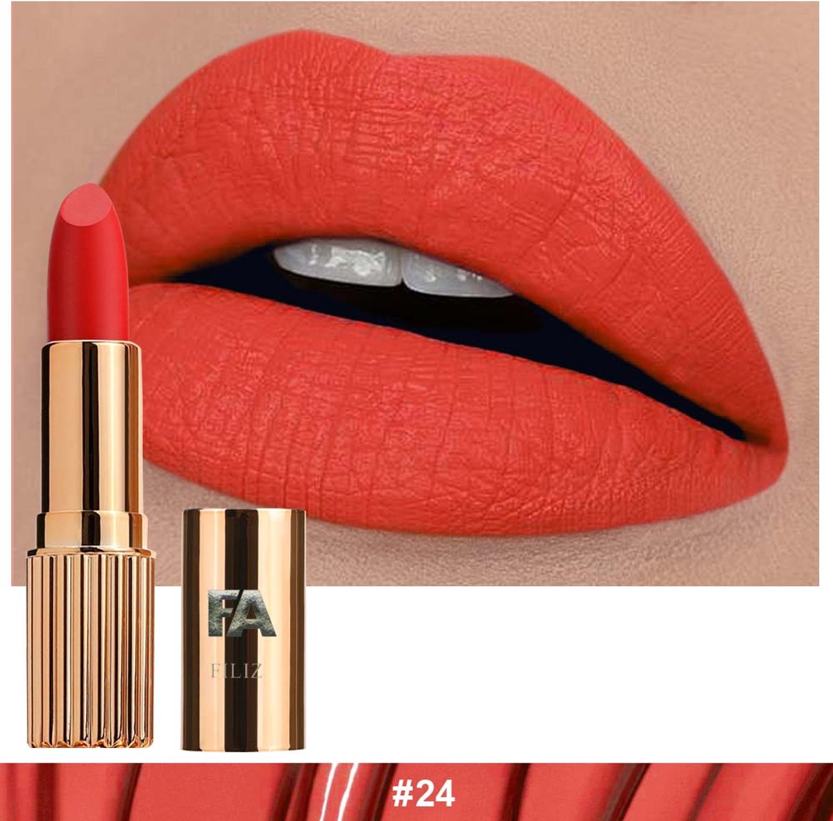 FILIZ MAT ROOD LIPSTICK RED ATTACK - FEL ROOD- creme - mat