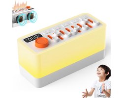 3-in-1 Draagbare Slaaphulp Machine - 8 Natuurlijke Geluiden + 12-Kleur RGB Nachtlamp + Timer - Witte Ruis Machine / Bluetooth Speaker / Decompressie Apparaat - Ideaal voor Slaapverbetering, Relaxatie & Thuis