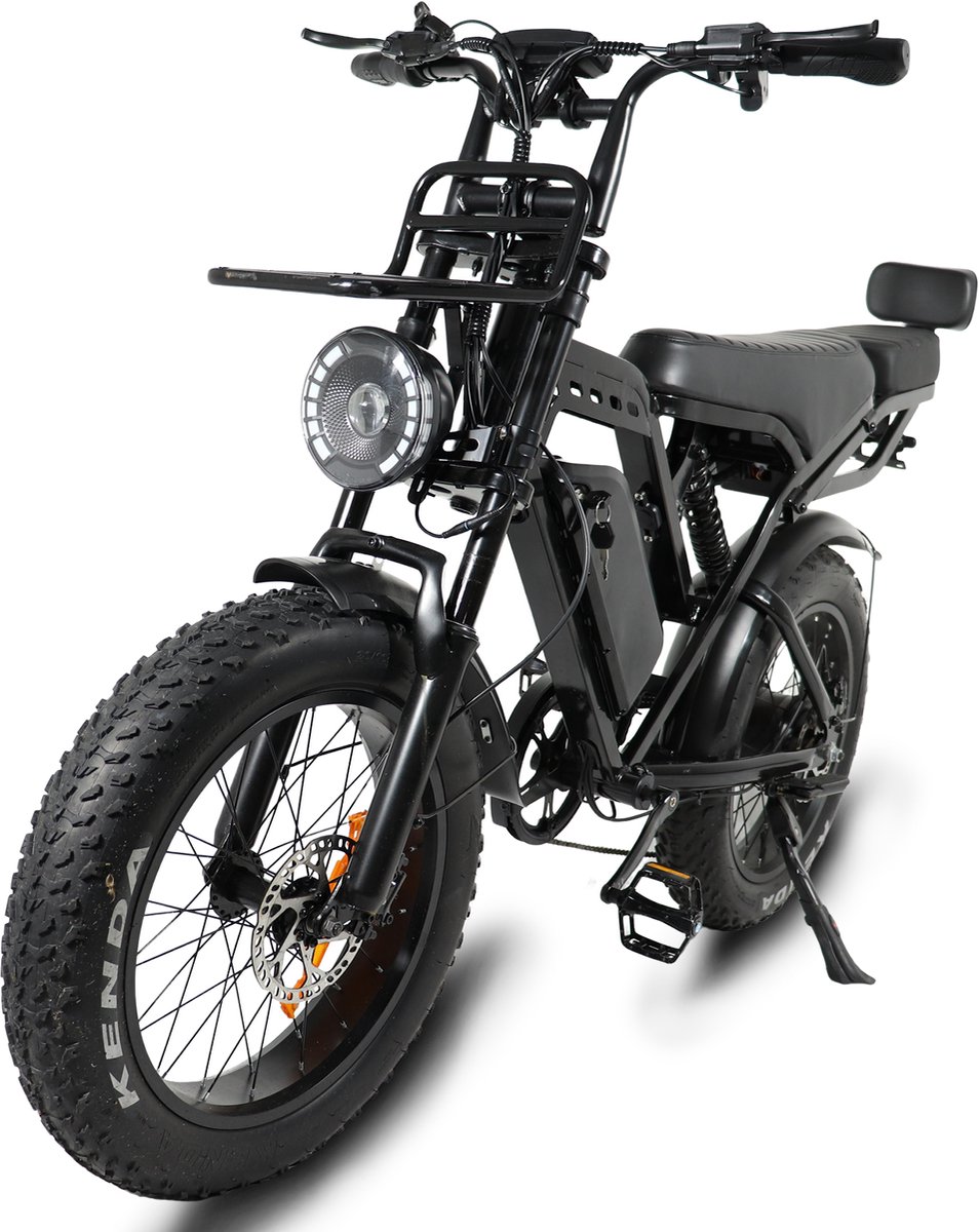 Ebikekopen.com Fatbike X80 Pro - Hydraulische remmen - 2026 Model - Incl. Slot - Telefoonhouder - Alarmsysteem - Voorrekje - Voetensteuntje - Met Accessoires - Straatlegaal - Ebike - Elektrische Fiets - Max 25 km/h - afbeelding 3
