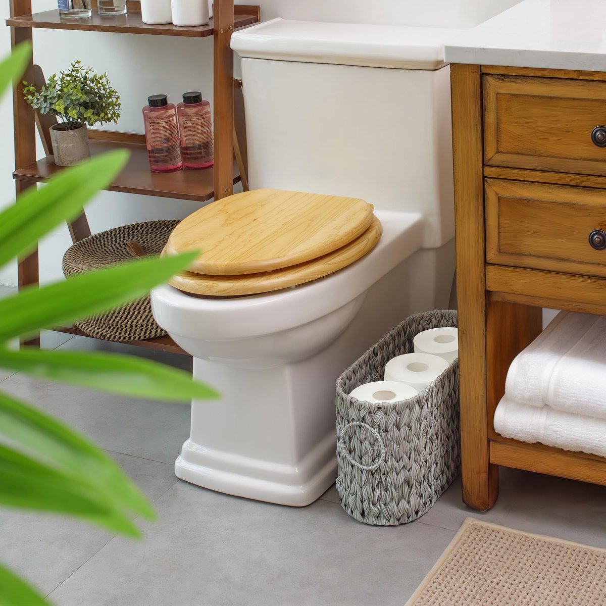 Unyqoos® Stijlvolle gevlochten opbergmand voor toiletpapier en tijdschriften — cadeau in Cadeau-ideeën - foto 2