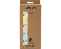 CC Cotton Yarn, no. 8/4, L: 5x50 m, pastel colours, 5x20 g/ 1 pack