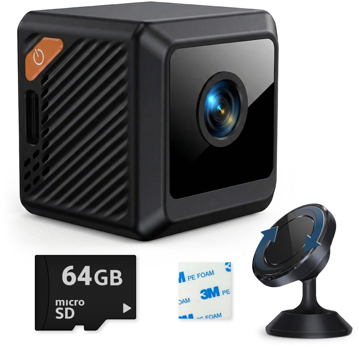 UPLY Spy Camera - Verborgen Camera - 64GB SD Kaart - Mini Camera Verborgen - Spycam - WiFi 1080P - Nachtzicht Bewegingsdetectie - Met App - Draadloos - Kleine Spionage Camera