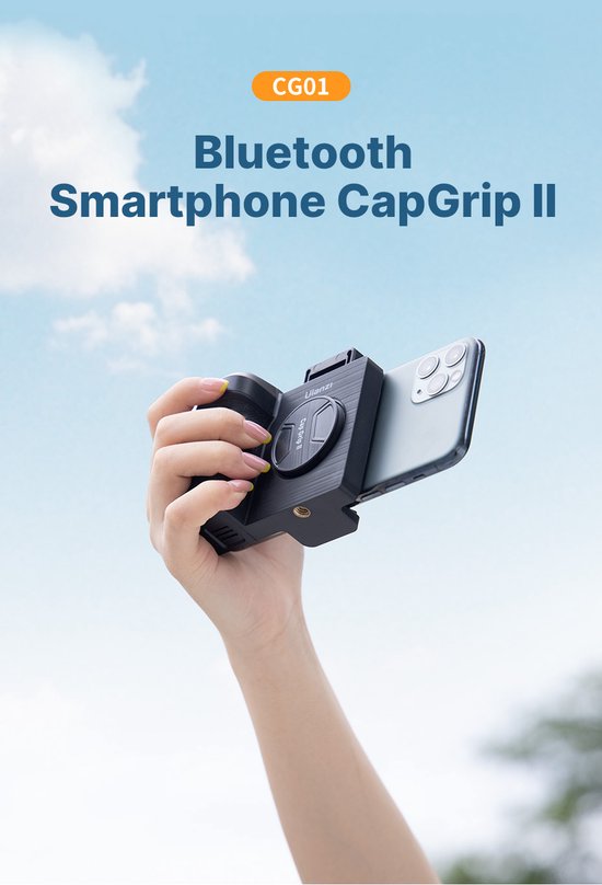 Ulanzi CapGrip LED Smartphone-grip Met Magnetische Bluetooth-afstandsbediening – Stevige Grip En Helder Licht 2 miniatura