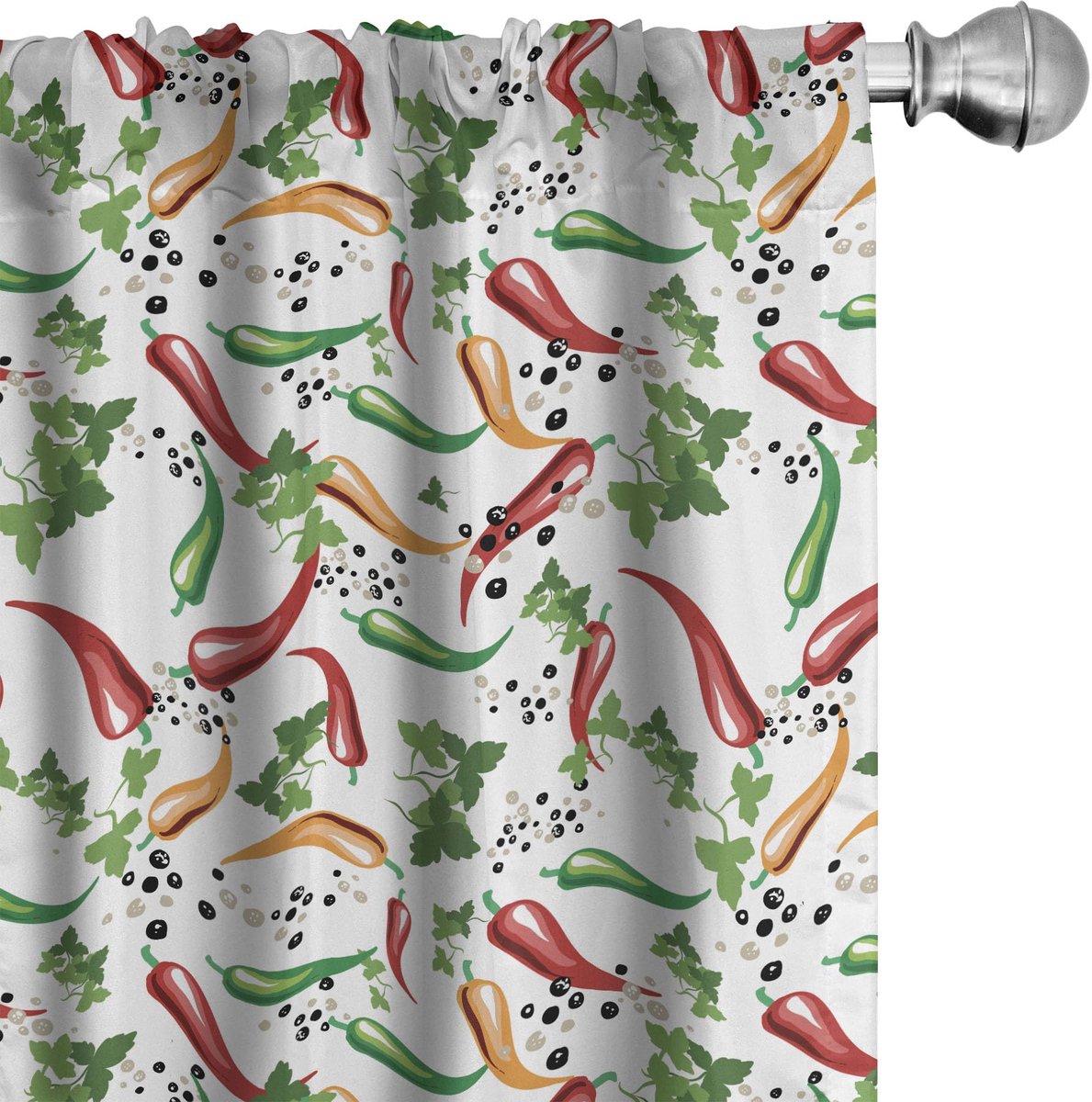 ABAKUHAUS Gordijnen – Mexicaanse Kleuren – 2x75x175 cm – Donkerroze Groen Oranje