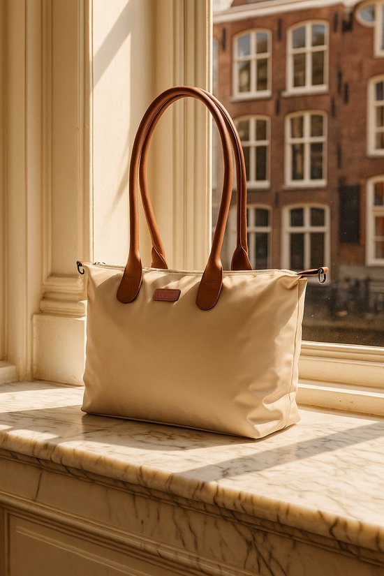 Sac à main Lundholm Shopper pour femme | Design scandinave - Série Danviken - Beige