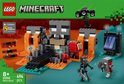Boîte de set LEGO Minecraft Wither Battle avec Wither, squelettes, figurines et blocs de construction orange et gris.