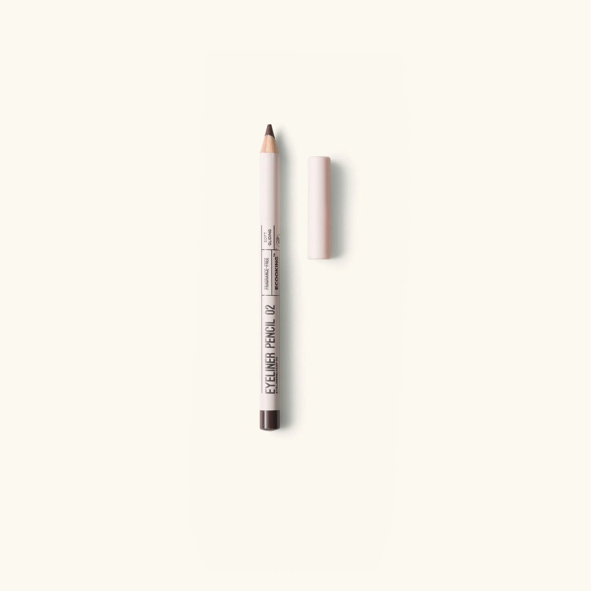 Ecooking Eyeliner 02 – Bruin – Intense Kleur & Langhoudende Finish – Zachte Textuur voor Precieze Applicatie – Vegan & Parfumvrij – Eyeliner Pencil met Natuurlijke Ingrediënten – Geschikt voor Gevoelige Ogen – Must-Have Beauty Essential