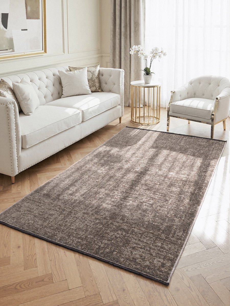 flycarpets Prisma - Laagpolig Vloerkleed - Vintage / Modern Tapijt - Beige - 160x230 cm