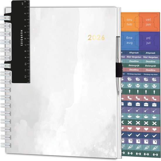 Agenda 2026 – A5 – Weekagenda – Hardcover – Wit