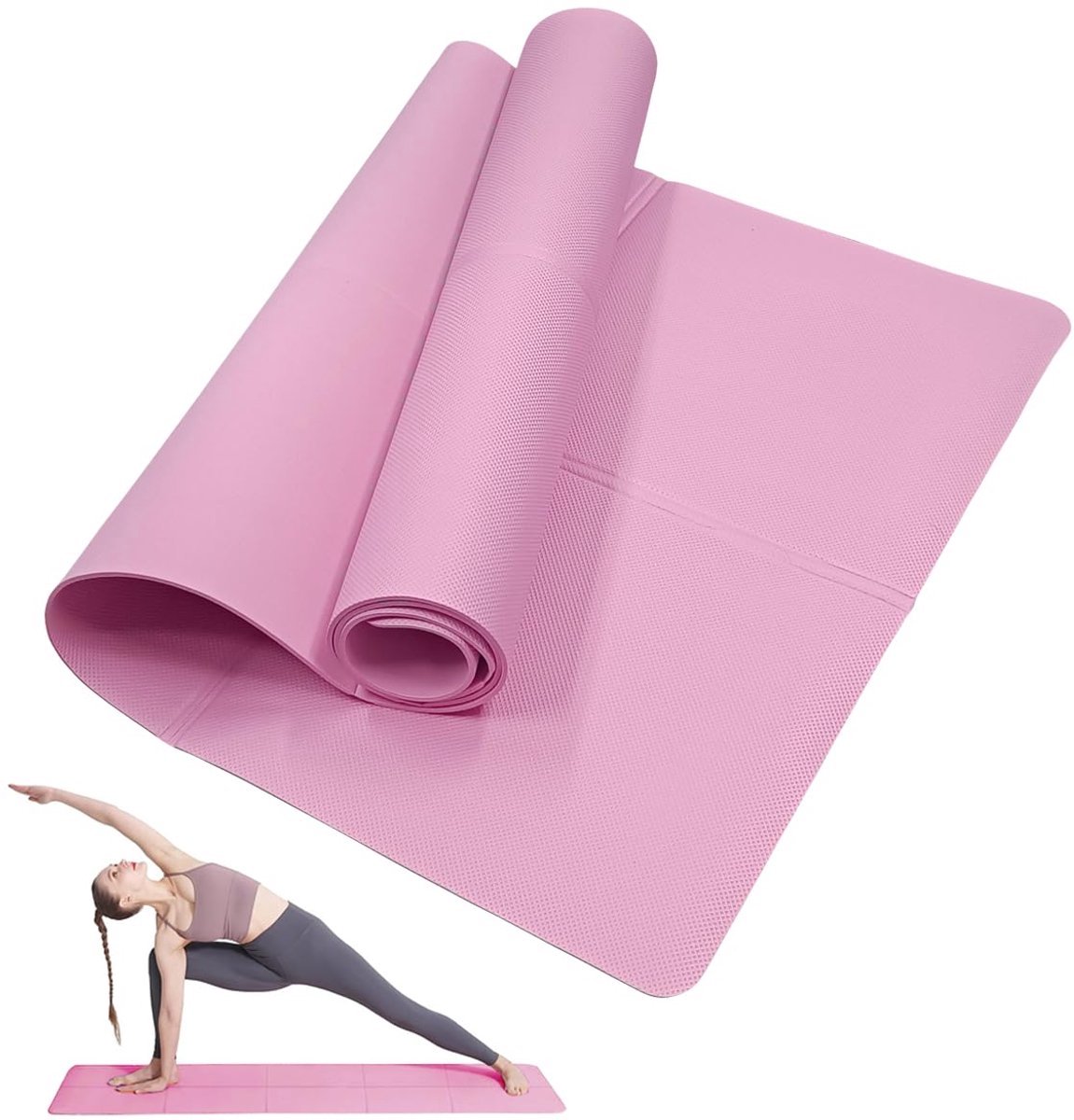 Stunq® Compacte Opvouwbare Yogamat met Antislip Coating voor Flexibele Training en Reizen