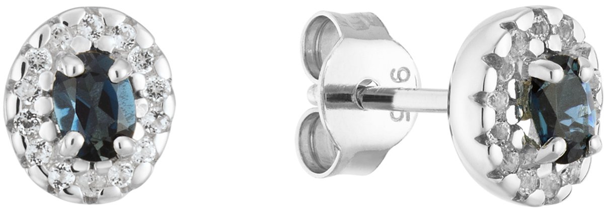 Glow 106.0816.00 Dames Oorbellen - Oorknopjes - Sieraad - Zilver - 925 Zilver - 6 mm breed - 7 mm lang