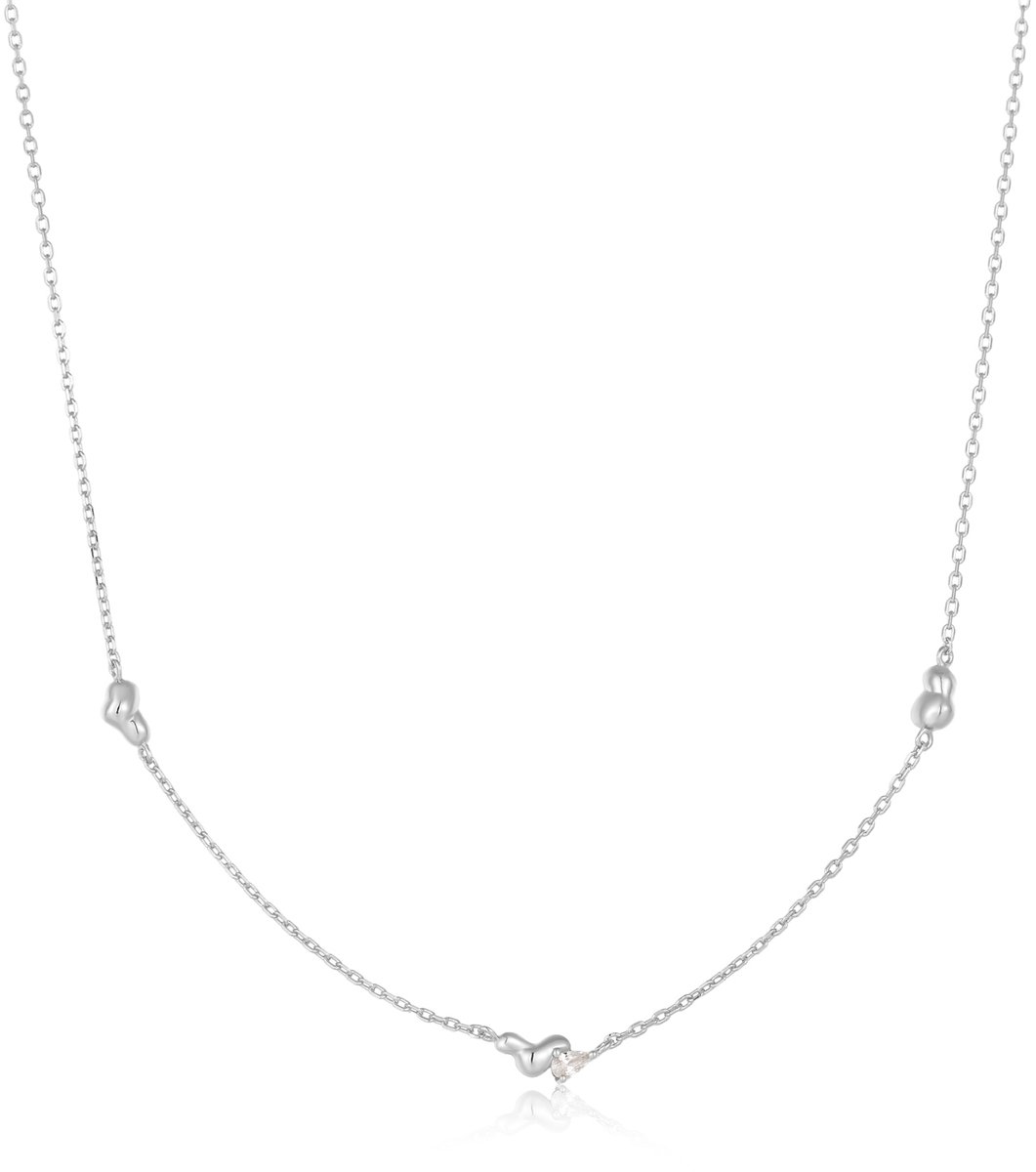 Ania Haie AH N050-02H Taking Shape Dames Ketting - Collier - Sieraad - Fantasie - Zilver - 925 Zilver - Anker - 12 mm breed - 43 cm lang