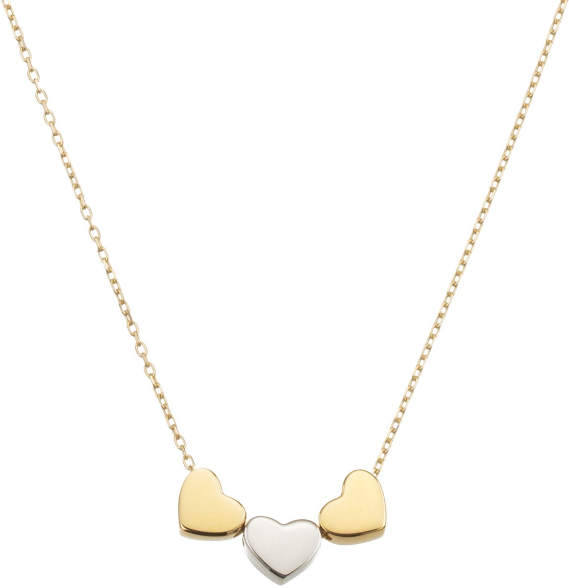 Glow 202.5038.45 Dames Ketting - Collier - Sieraad - Goud - 4 mm breed - 45 mm lang