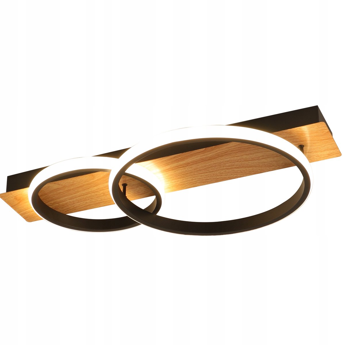 Moderne LED plafondlamp hangend - 22W, 52cm - zwart/wit
