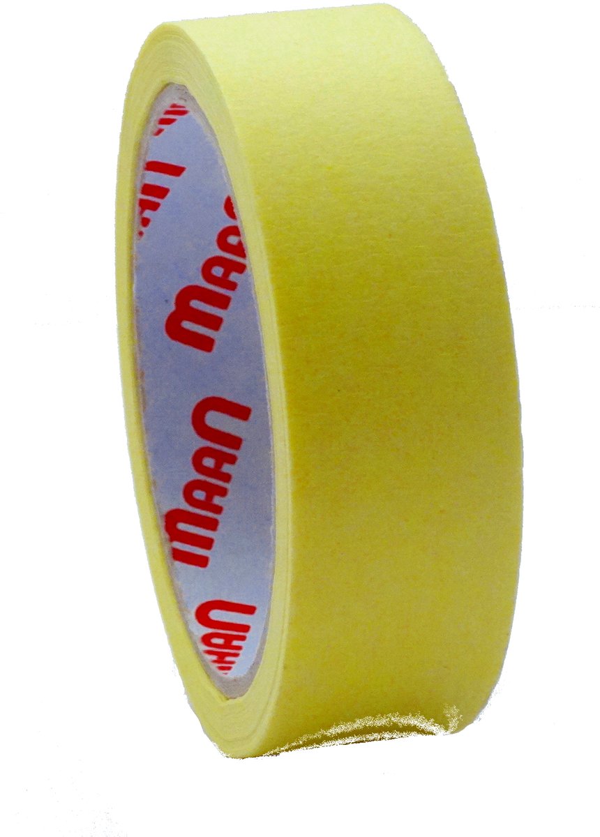 Gele bordentape 30 mm x 25 m - professionele kwaliteit
