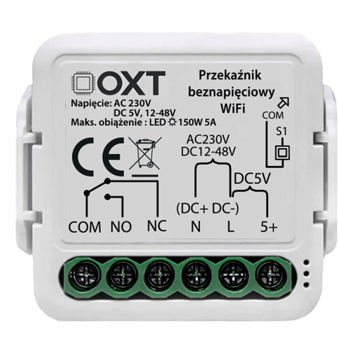 OXT Minirelais 12-48V DC 230V WiFi TUYA Smart Home