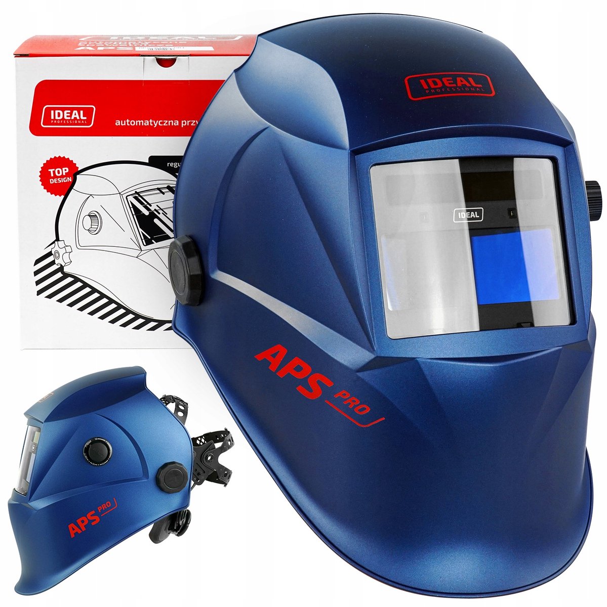 Automatische lashelm IDEAL APS-510G PRO Blauw - Zelfdonkerend