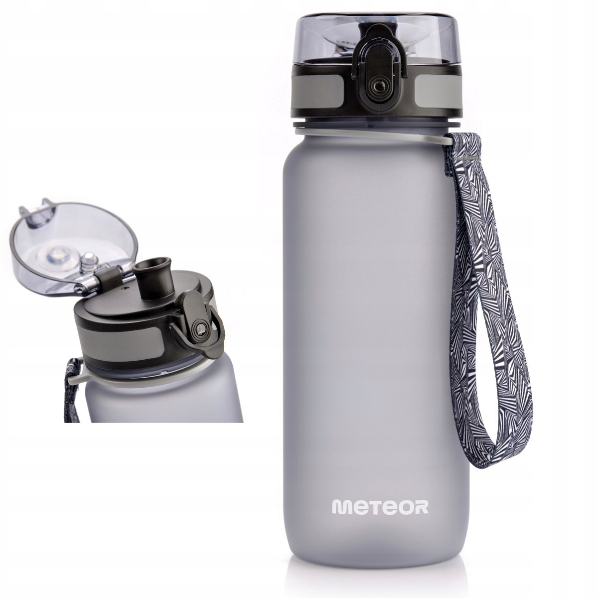 Meteor Sport Bidon 650ml Mat Grijs Antislip Tritan BPA-vrij