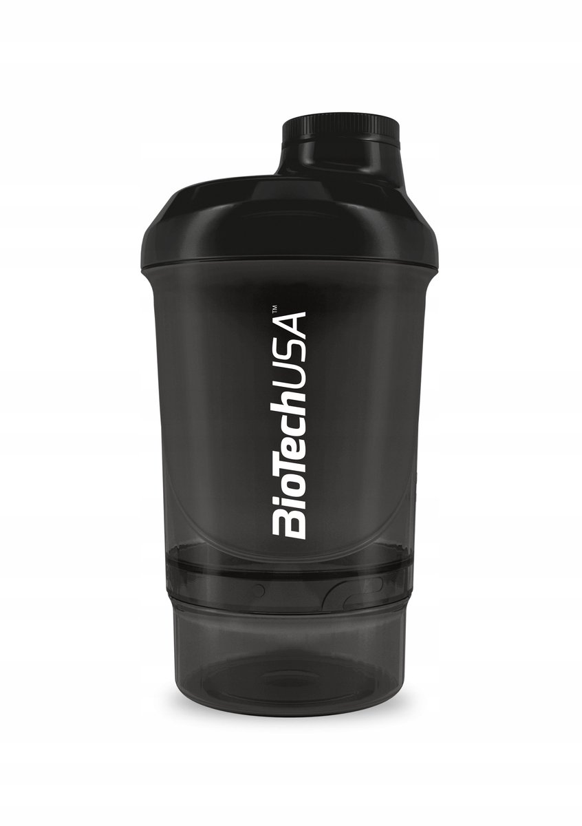 BioTech Shaker Wave+ Nano 300ml + 150ml Zwart - Lekvrij & Grondig Mixen