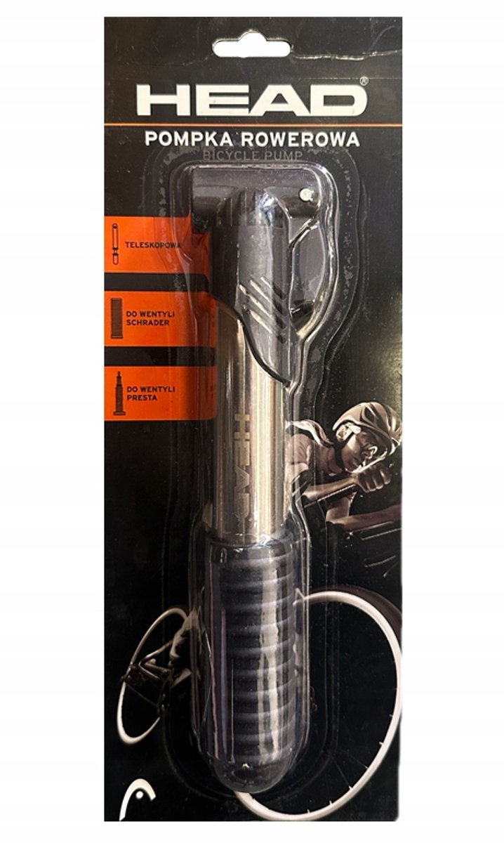 HEAD Telescopische Fietspomp - Compact & Universeel (Presta/Schrader)