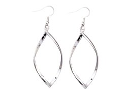 Zilveren oorbellen -twist- lange- Charme Bijoux