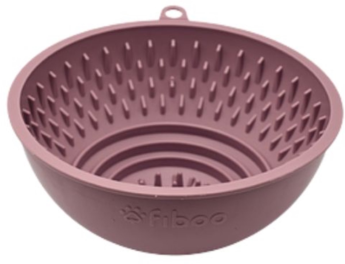 Fiboo Flip Feeder - Roze, 0,7L, Vertraagt ​​het eten en vermindert stress