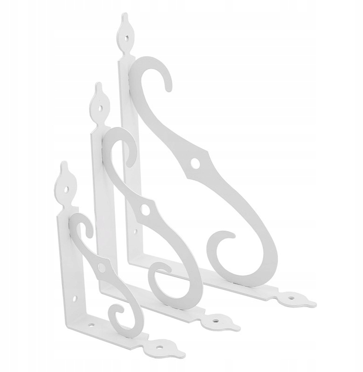 Witte Hoeksteun voor Planken 190x240x25mm - Stevig Metaal