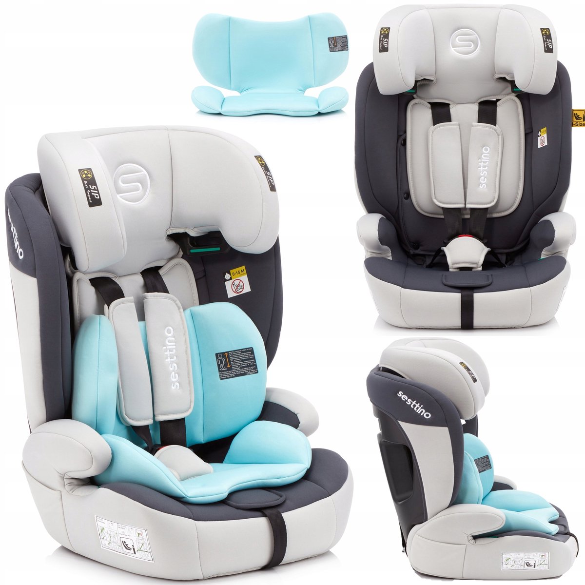 Sesttino Rocker Pro Autostoeltje 76-150cm, 9-36kg, i-Size, Riembevestiging