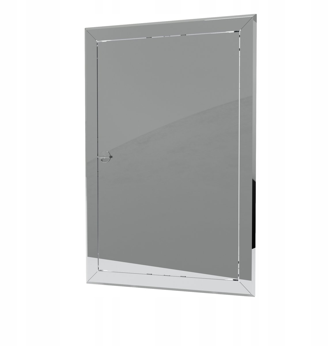 Nisdeur 70x80 RVS met knop of sleutel