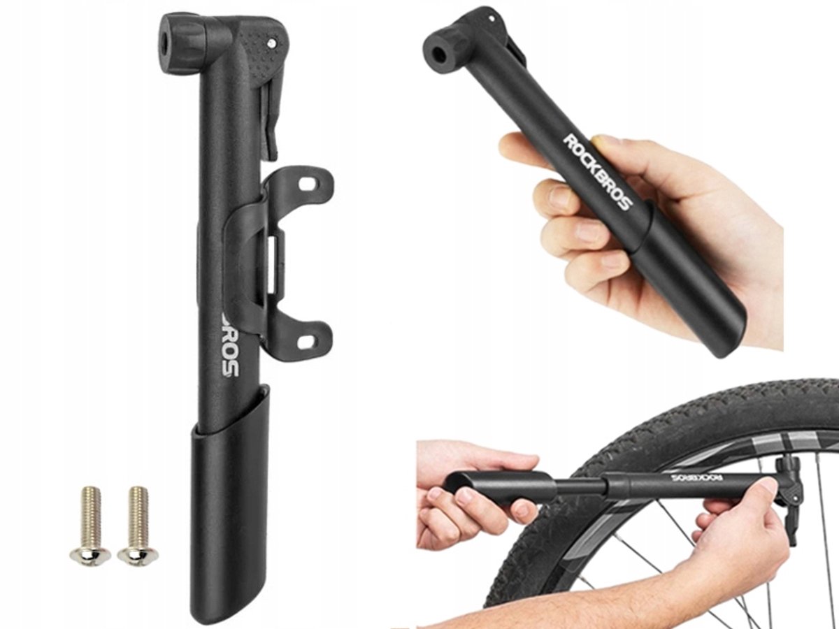 Mini Fietsbandenpomp Framebevestiging 5.5 Bar AV/FV