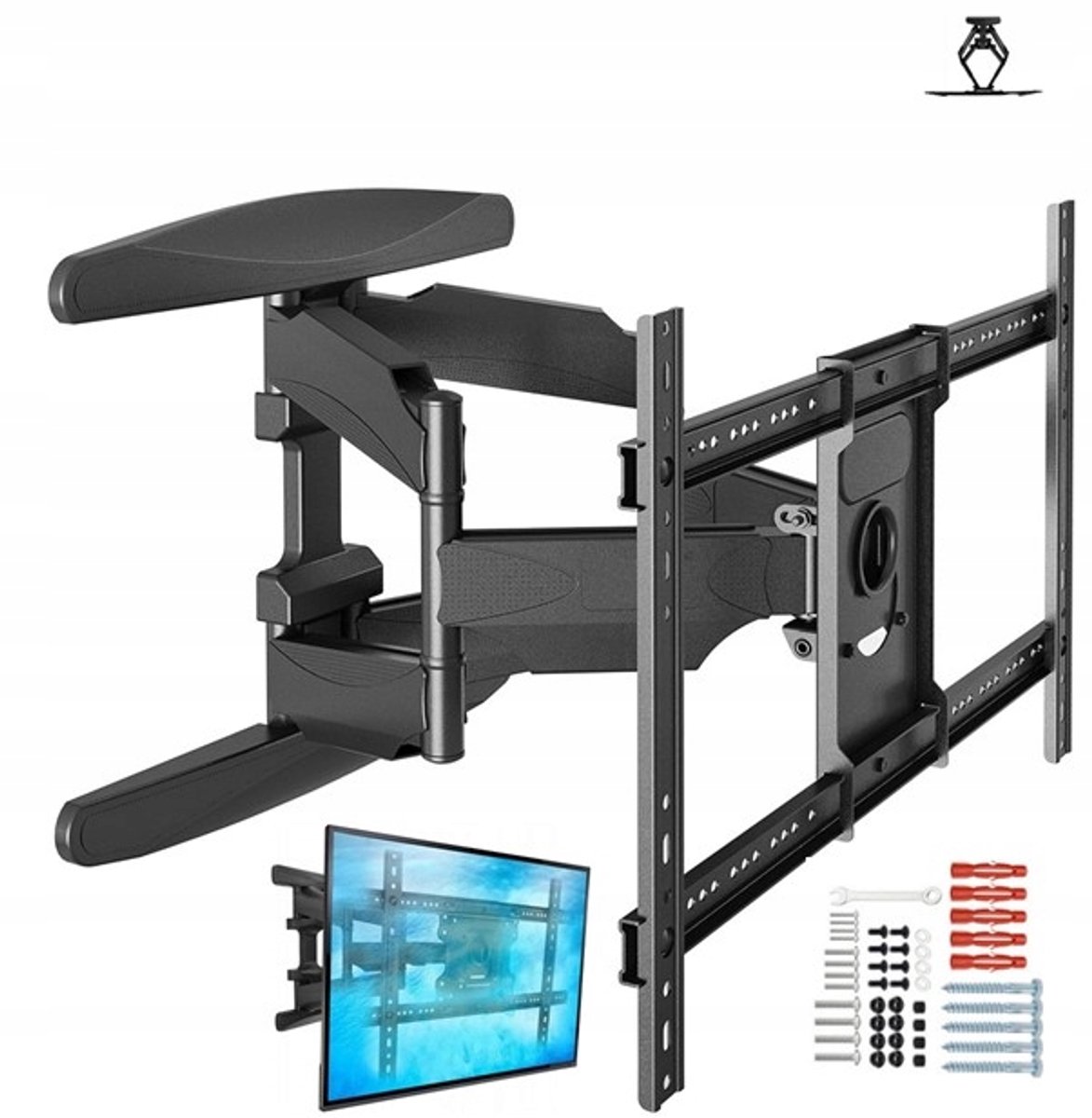 Draaibare TV-muurbeugel voor 55-inch schermen, merkloos