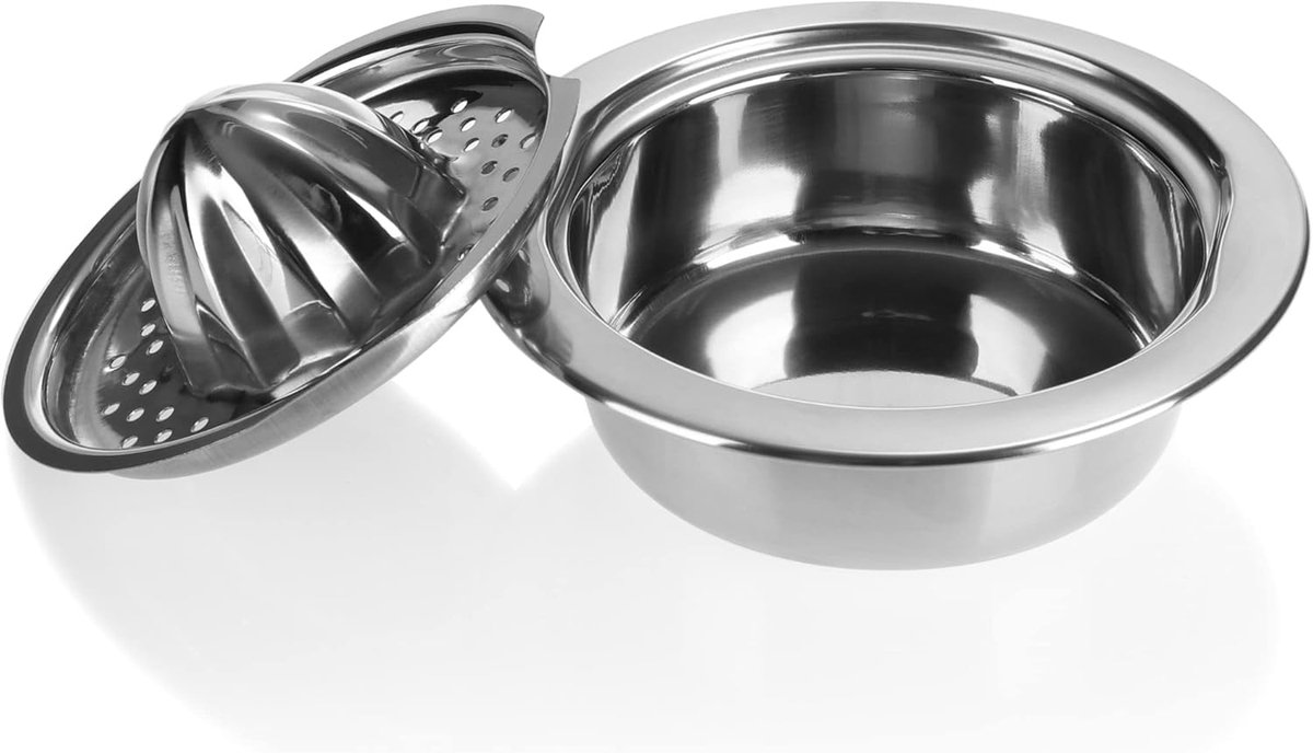Candala 2x citruspers van roestvrij staal - sapcentrifuge voor citroen