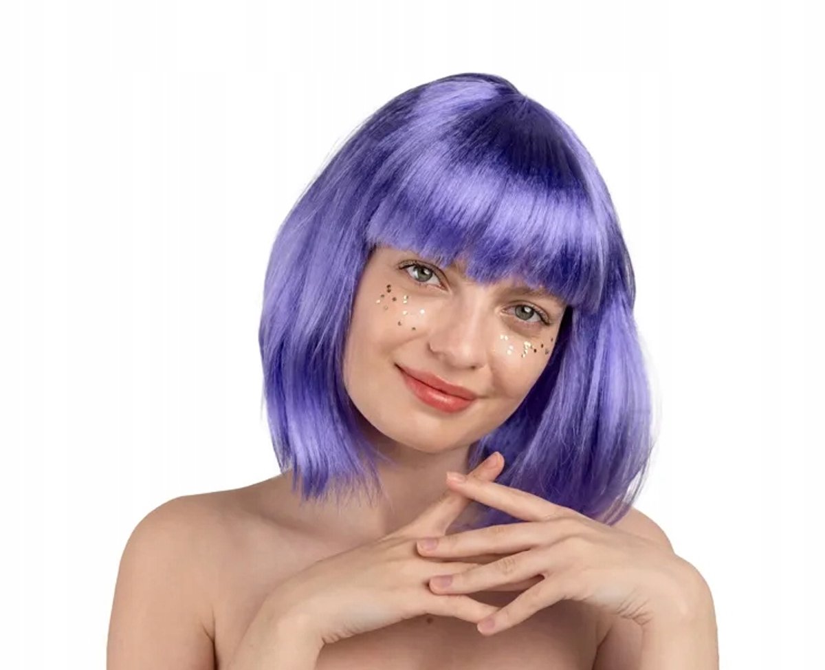 Pruik Kleopatra Violet - Haar tot schouderlengte