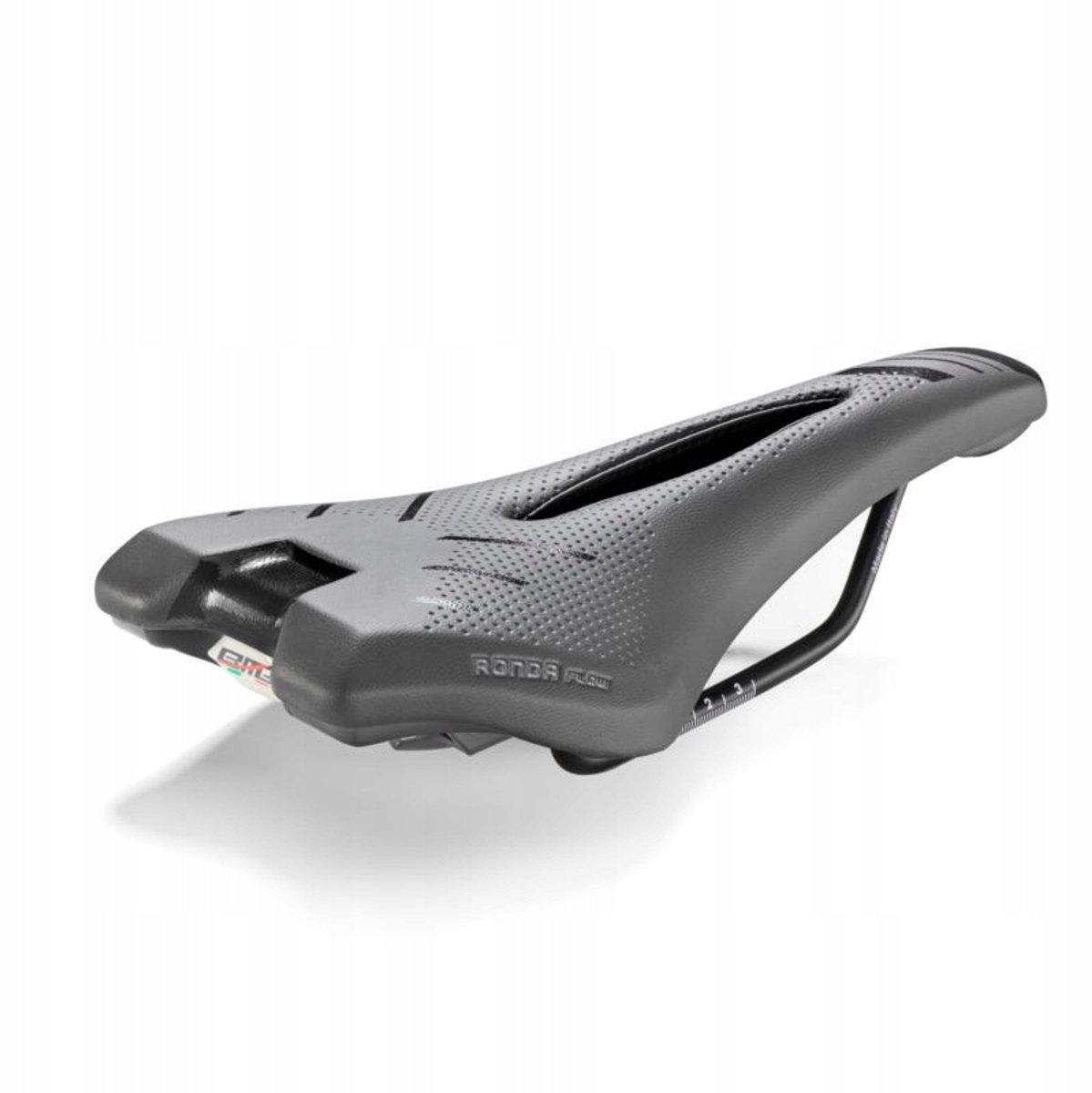 Selle Monte Grappa Ronda Flow Zadel - Zwart Staal