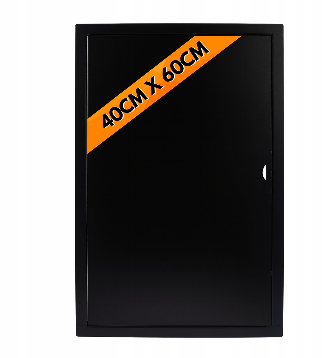 Zwart metalen toegangsdeur 40x60cm met klikslot