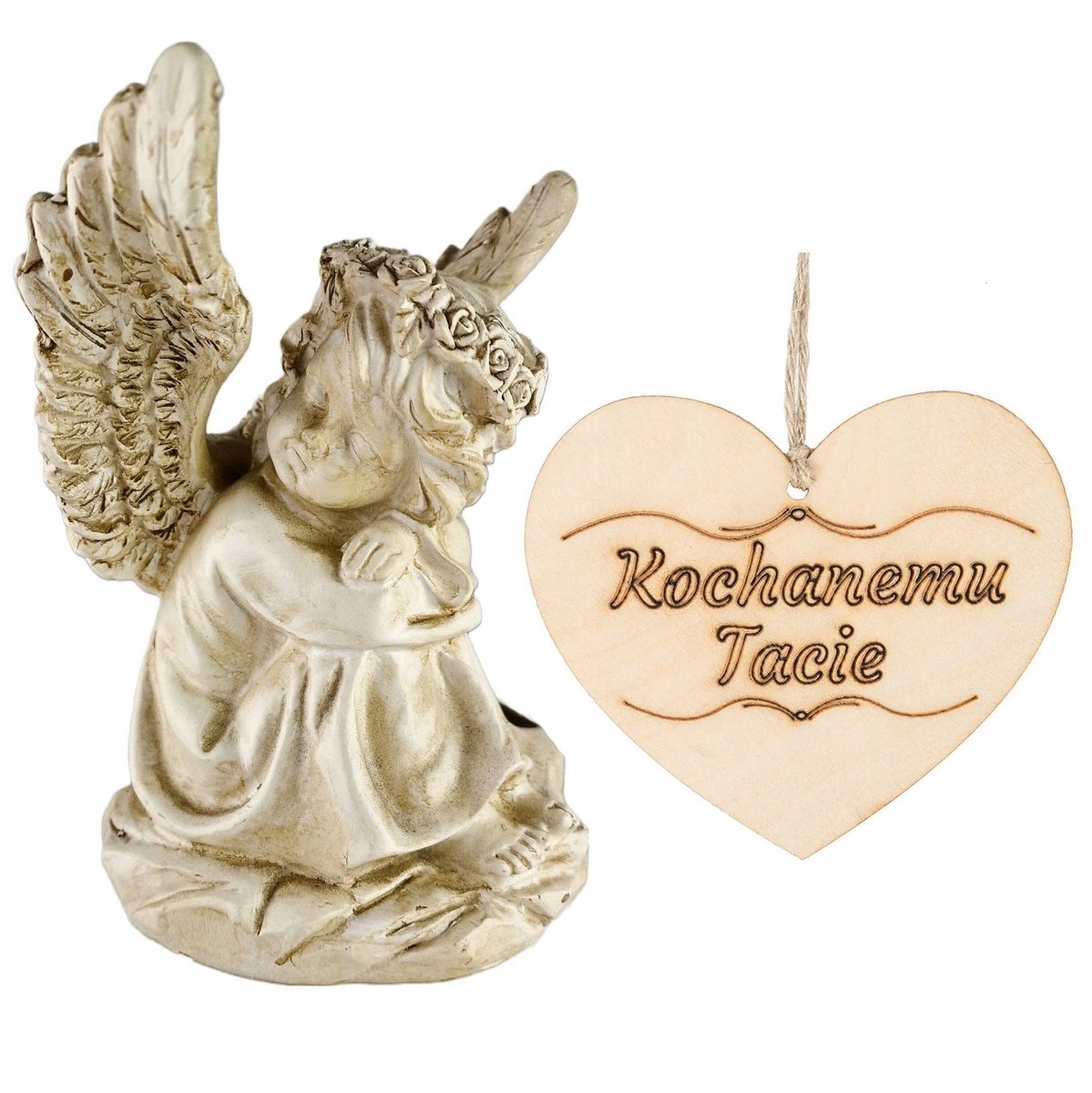Zonne-engel graflicht met lichtgevende kroon - 16 cm
