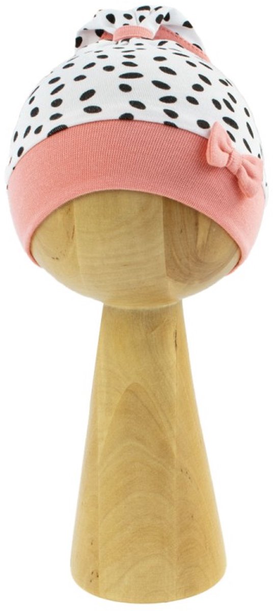 Nicol Babymutsje met Strik en Stippen, Maat 56/62