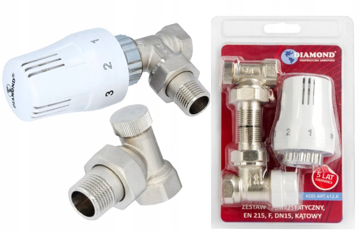 Kopelthermostaatset Hoek - Radiator Aansluitset