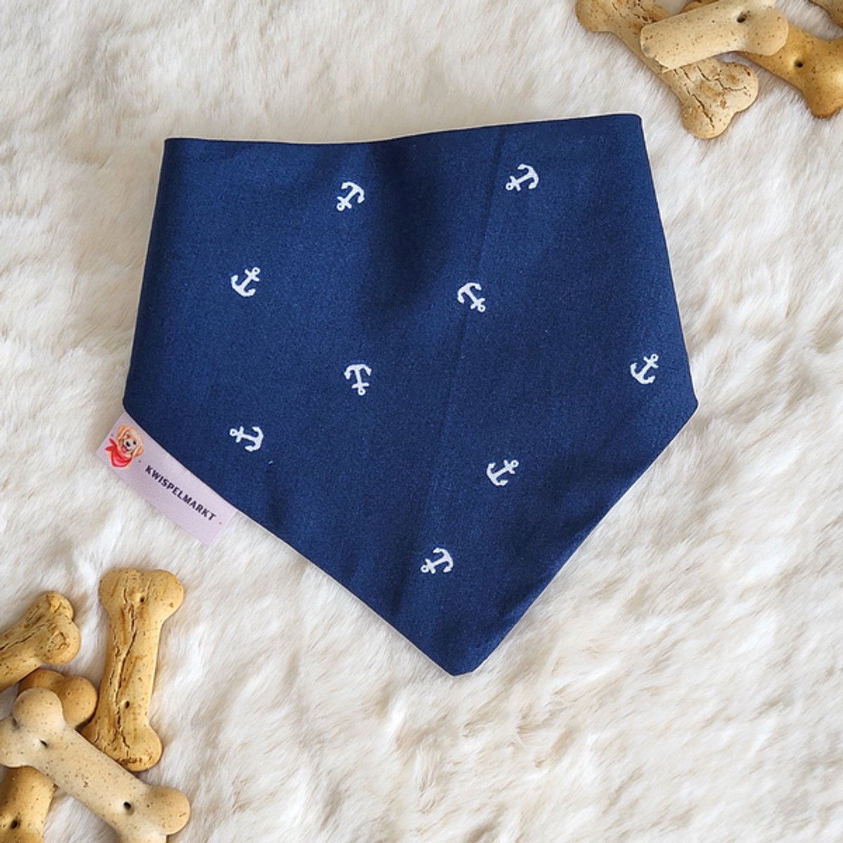 Kwispelmarkt - Honden bandana - Honden sjaal - Anker