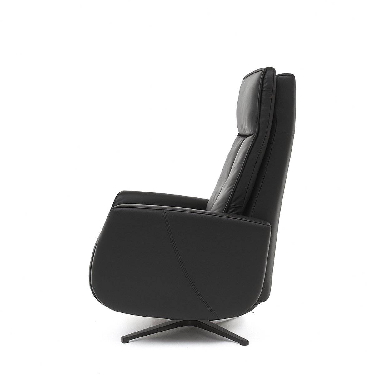 Swiss-Relax - Sta op stoel - Sereno - Zwart - Leer - gebruiksklaar afgeleverd - leder - draaibaar - elektrisch - relaxfauteuil – foto 8