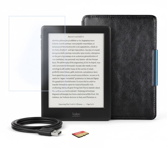 Kobo Glo E-Reader Voordeelset - E-Reader + Hoesje + Screen Protector - 32GB
