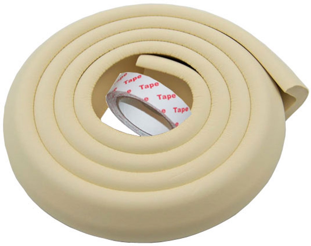 L-vormige Beschermende Schuimstrip 200cm Dik Crème