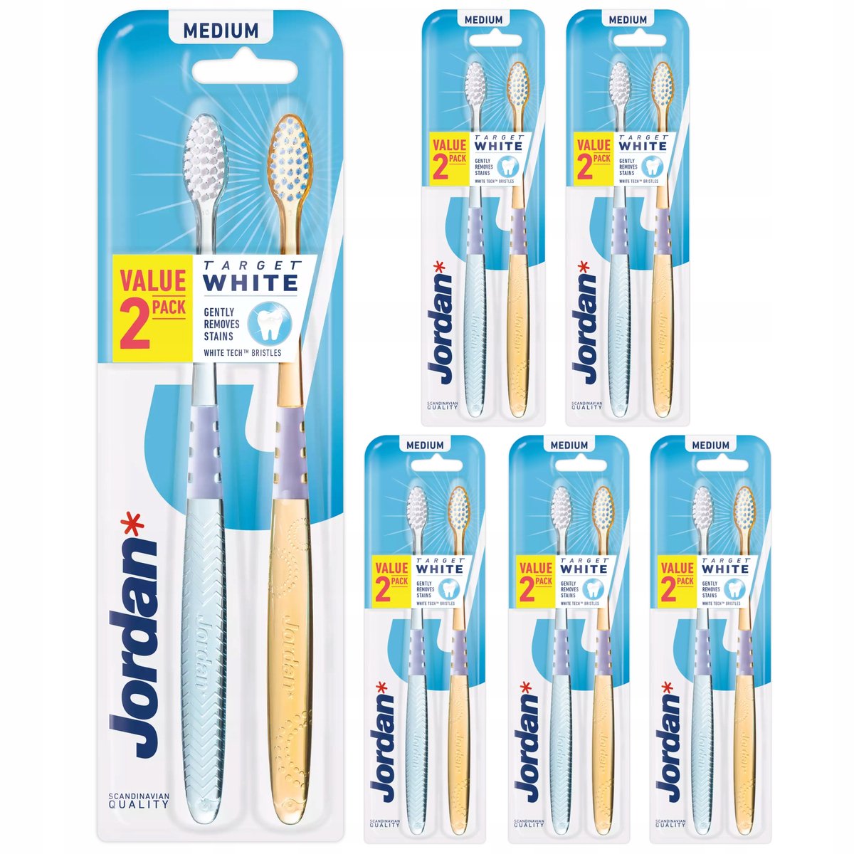 Jordan Target Teeth & Gums Tandenborstels Medium 5x2 Pack