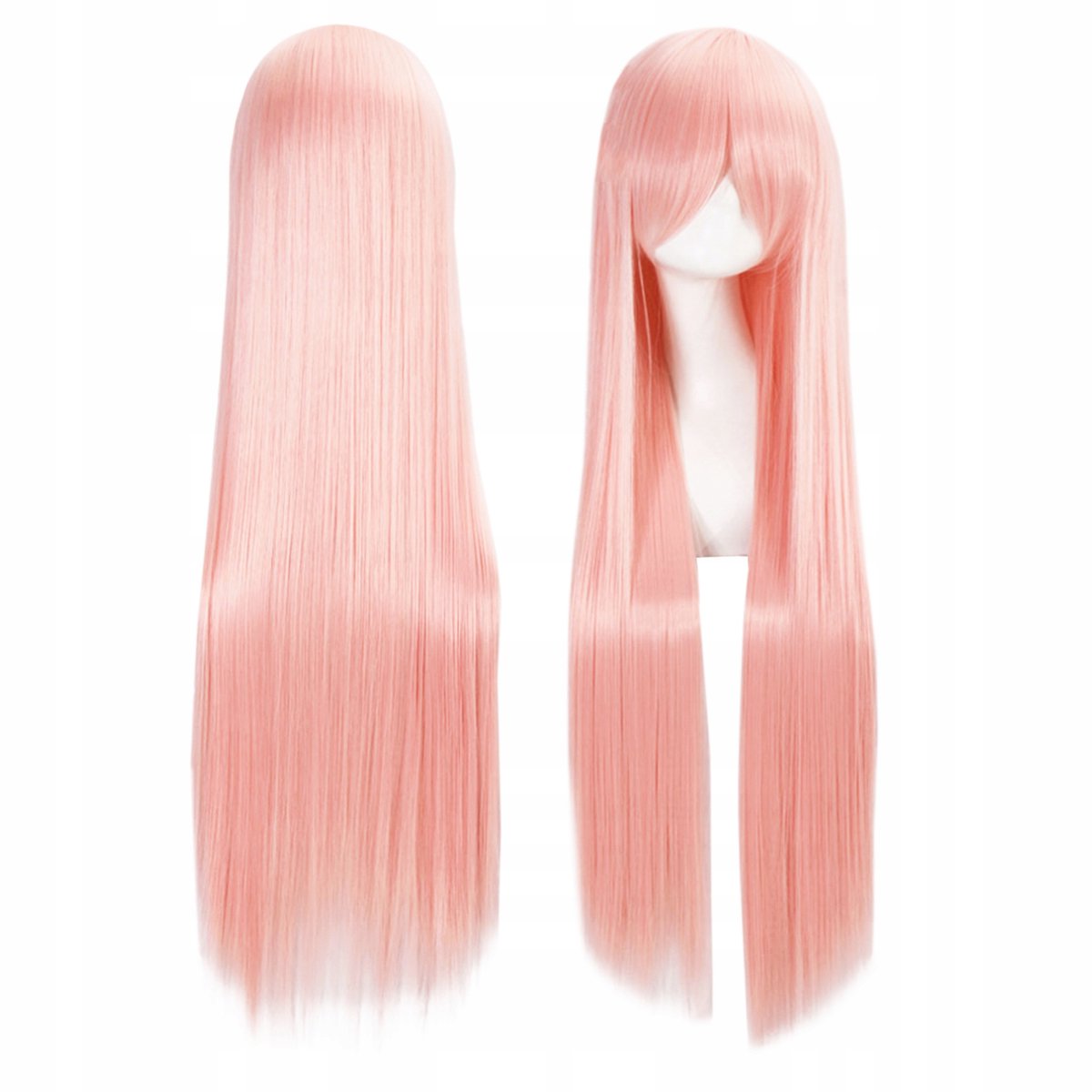 Roze Lange Pruik met Pony - Stijlvol Cosplay Haar (100cm)