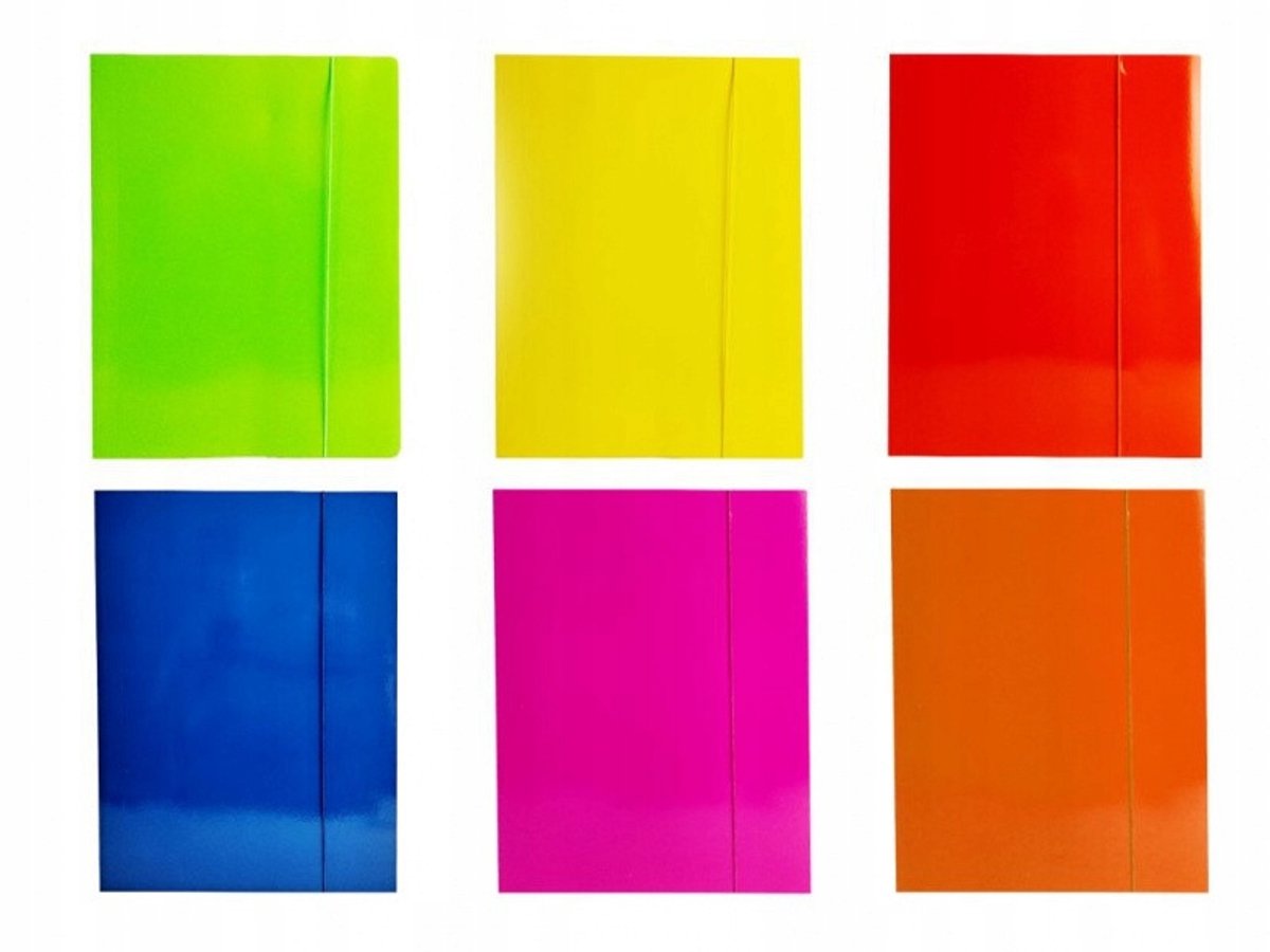 Fluorescerende Map A4 met Elastische Sluiting - Schoolbenodigdheden