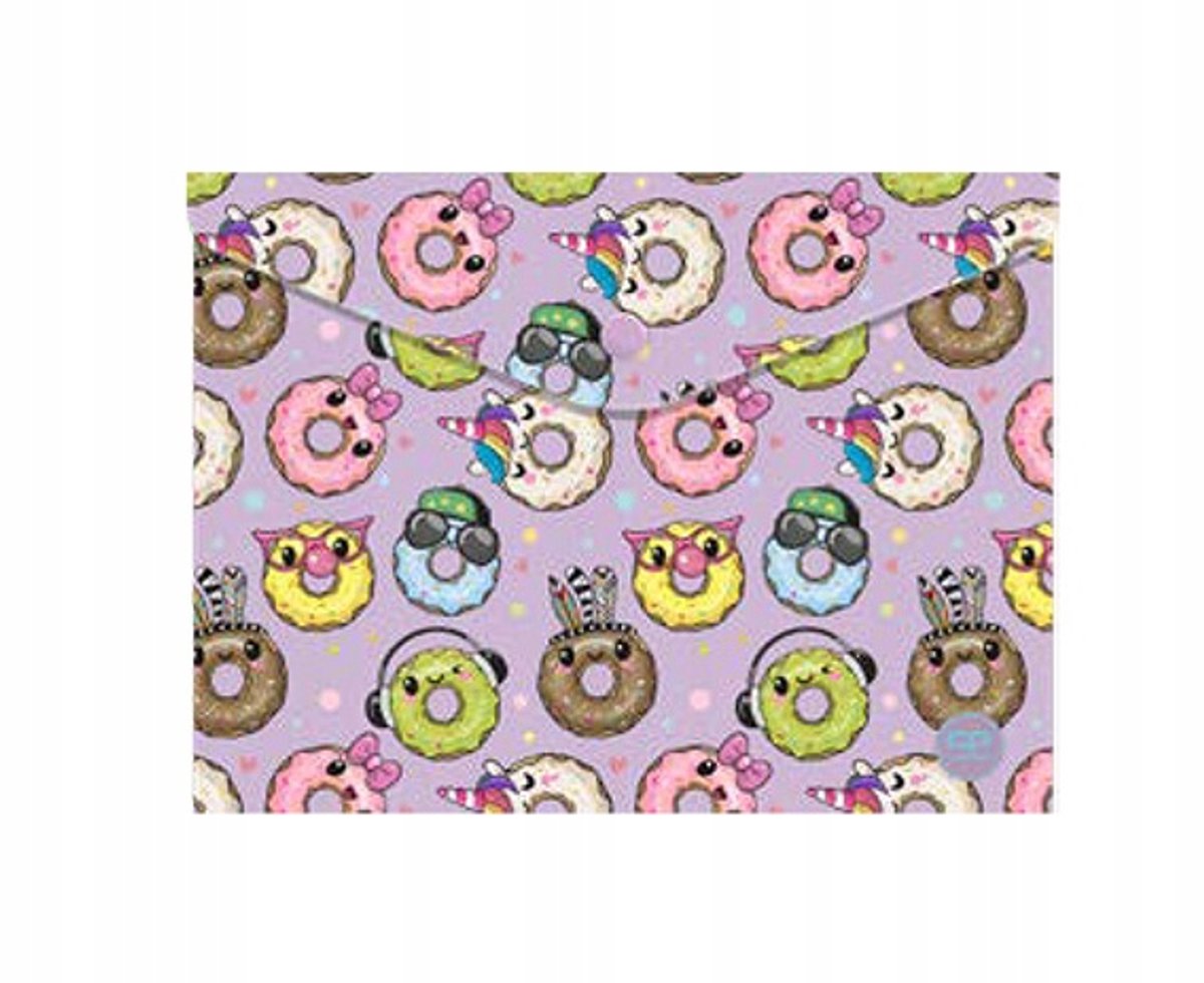 CoolPack A4 Documentenkaart Happy Donuts Roze met Drukker