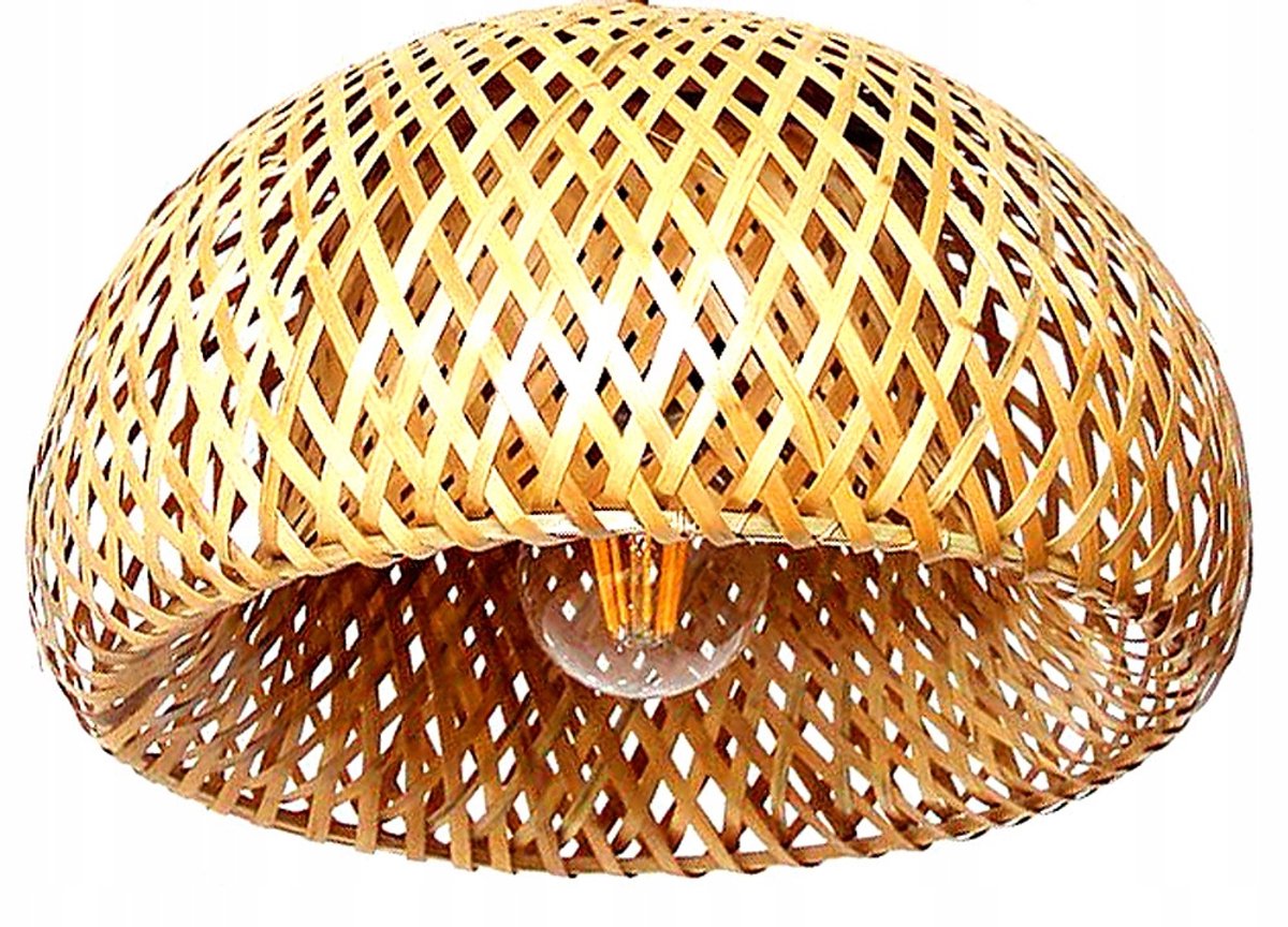 Bamboe Lampenkap Boho Stijl 30cm - Natuurlijk & Handgemaakt