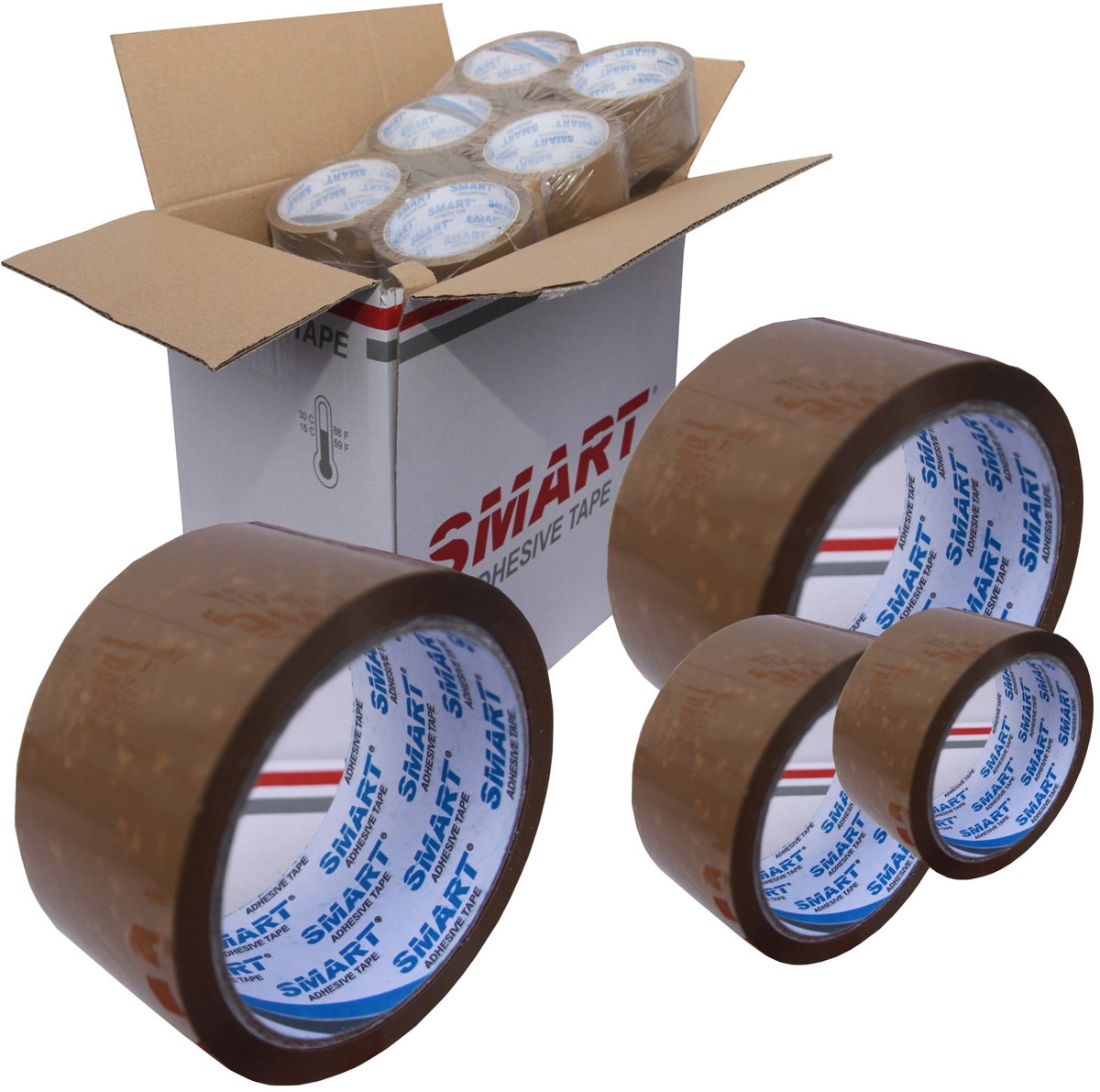 Bruine Verpakkingstape 36 Rol Smart - Sterke Acryllijm