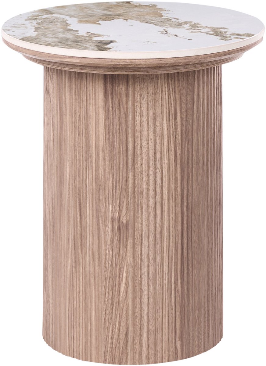 DORA - Bijzettafel - Bruin - Keramiek